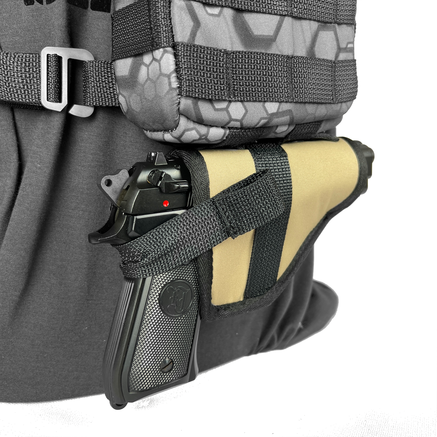 Hunting binocular chest bag and holster