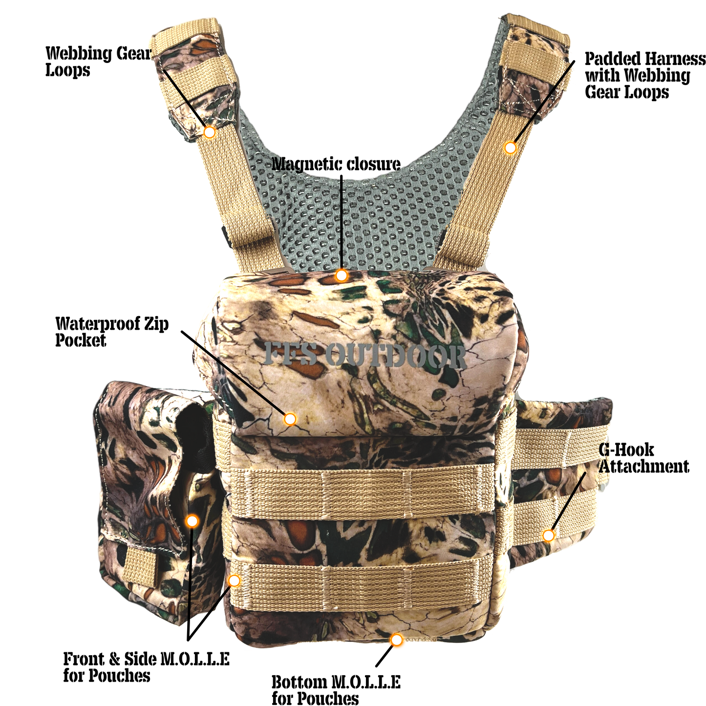 Impi GUIDE Binocular chest pack and harness