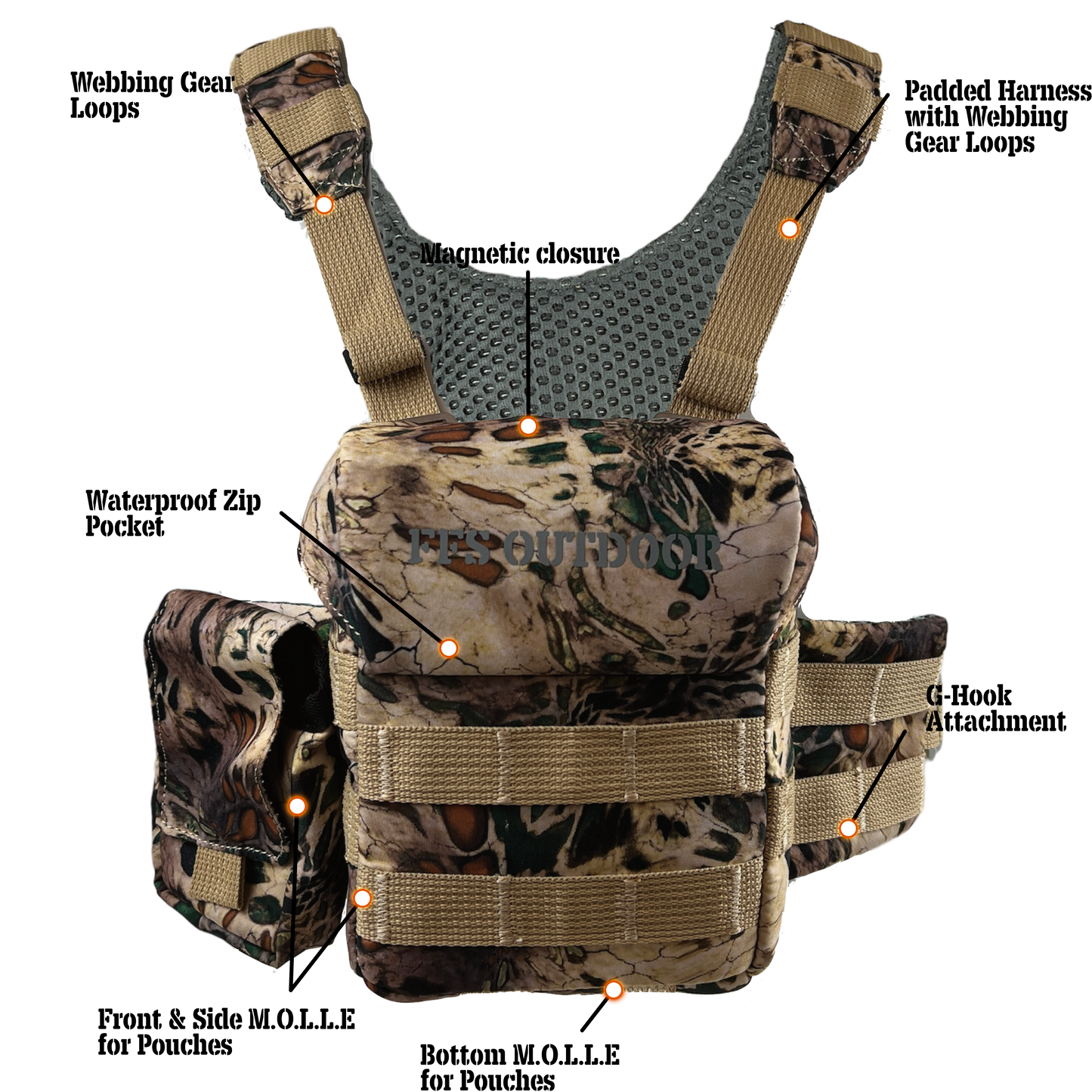 WS Impi GUIDE  Series Binocular chest pack and harness